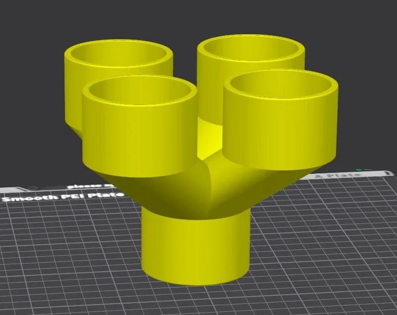 2.5 inch 4 way Flex hose splitter   