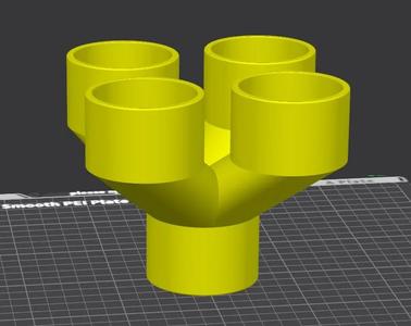 2.5 inch 4 way Flex hose splitter   