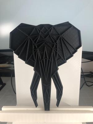 3D Elephant Outline Wall Art