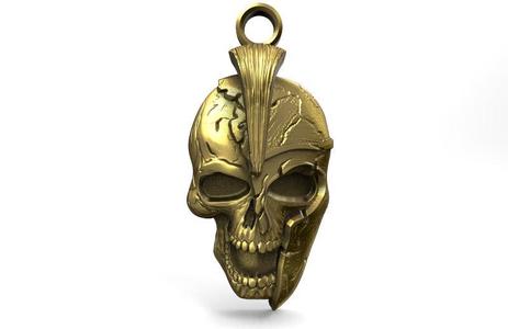 Spartan skull pendant