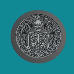 Skeleton Skull Horror Medallion