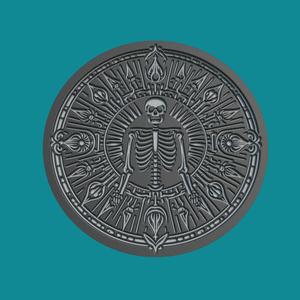 Skeleton Skull Horror Medallion