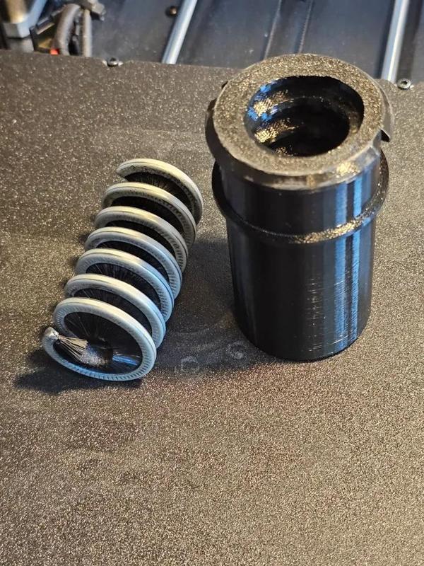 Climbing rope brush cleaner holder   