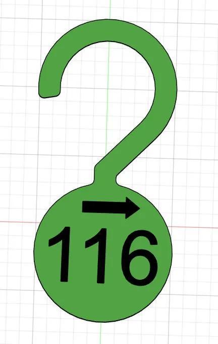 Hängenummern für Kleiderschränke Kindergrößen / Hanger Labels for Wardrobes – Children's Sizes   