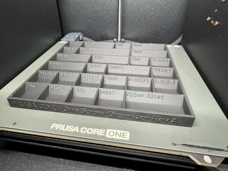 PRUSA CORE One screw organizer   