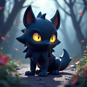 Cute Black Fox   
