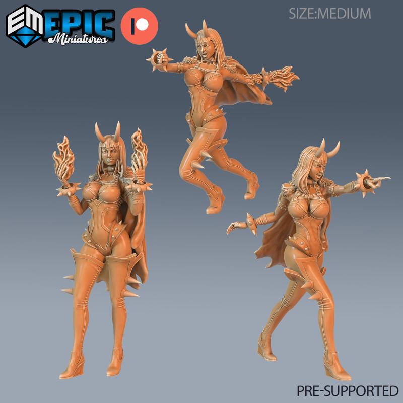 Wingless Lower Succubus Set / Female Devil Magician / Lust Demon / Evil Seduction Humanoid / Hell Army