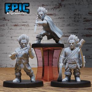 Halfling Rogue Set / Dwarf Warrior / Male Dwarfen Humanoid / Halfling Beast Tamer / Half Gnome Fighter /Demonic Army
