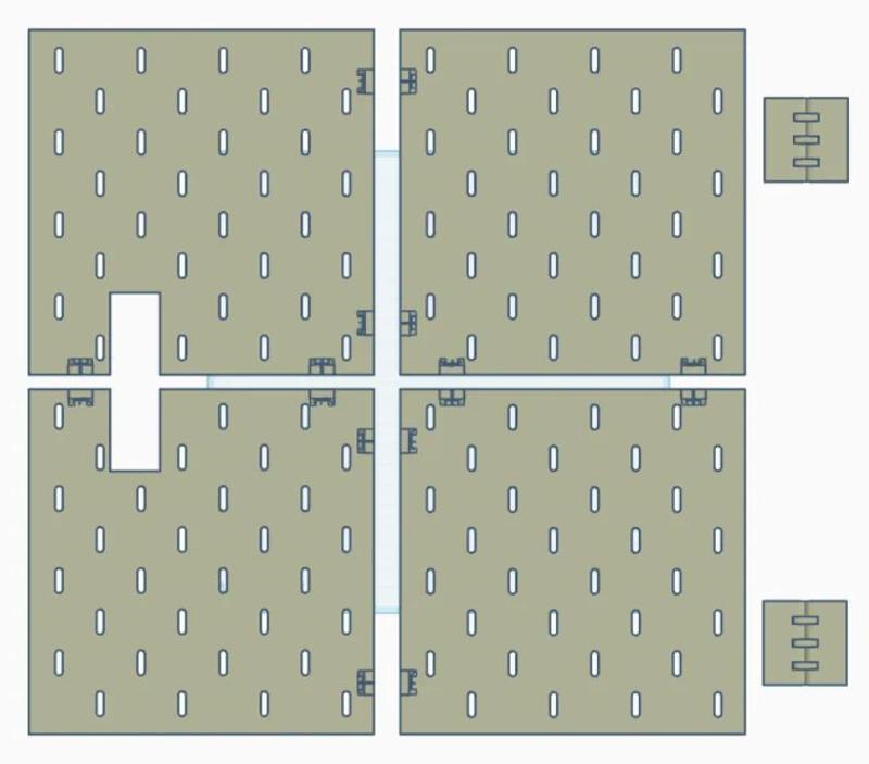 Kallax door w Skadis holes   