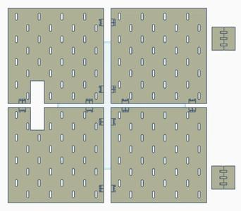 Kallax door w Skadis holes   
