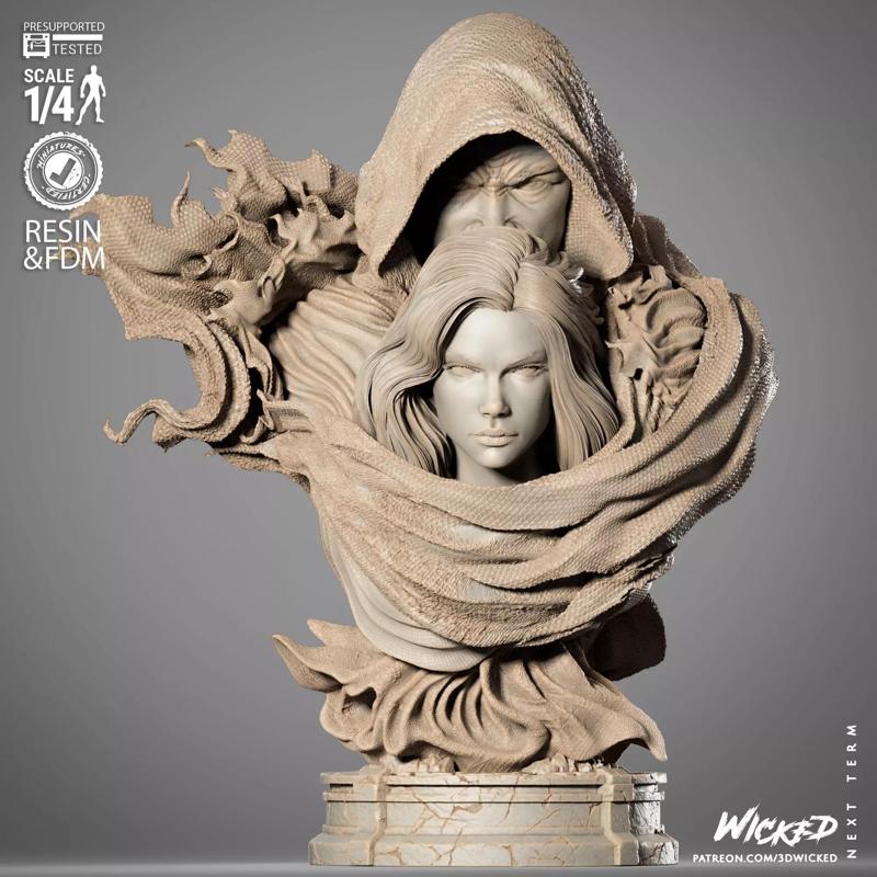 Wicked Marvel Cloak and Dagger Portrait Bust