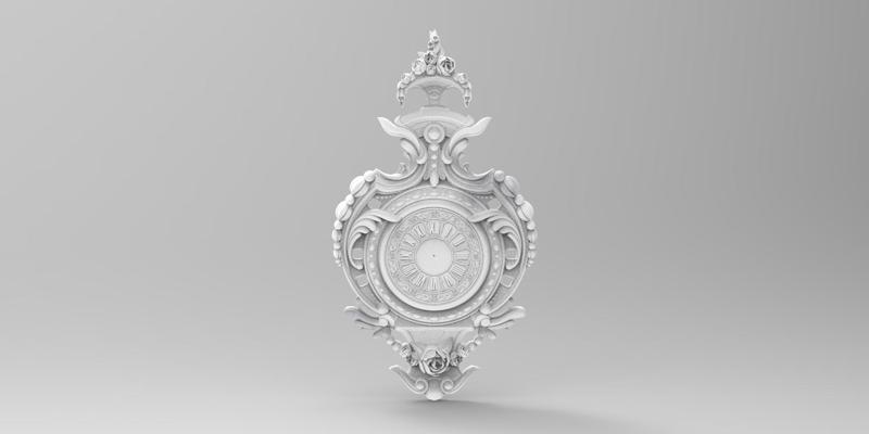 clock 3D  Carved