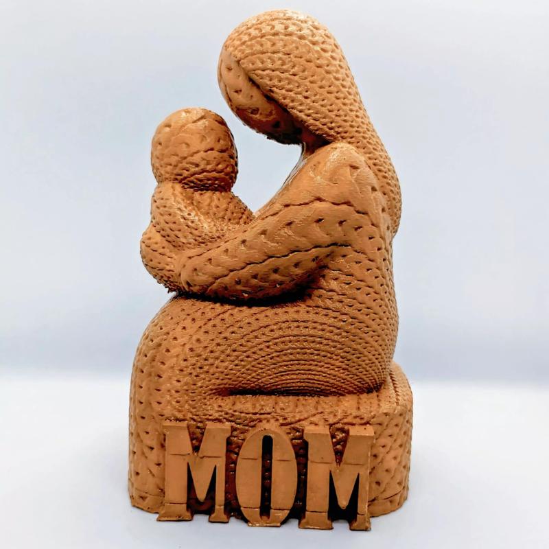 Knitted MOM Baby Love Statue