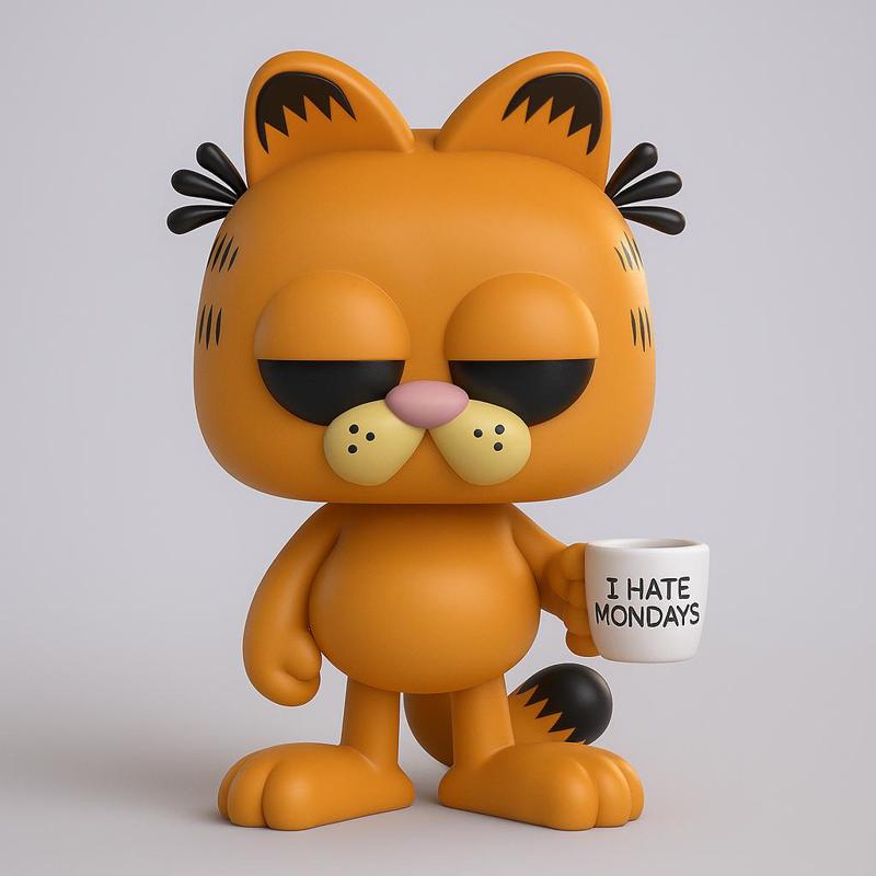 Garfield Funko Pop Funko Pop - 3D Printable Figure | Sarcastic Cat Chibi Style Model
