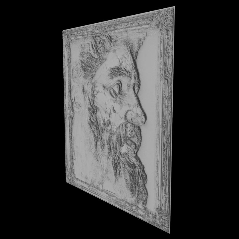 A statue of a man with a beard