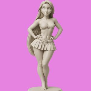 Stylized Female Character 3D Printable Figurine