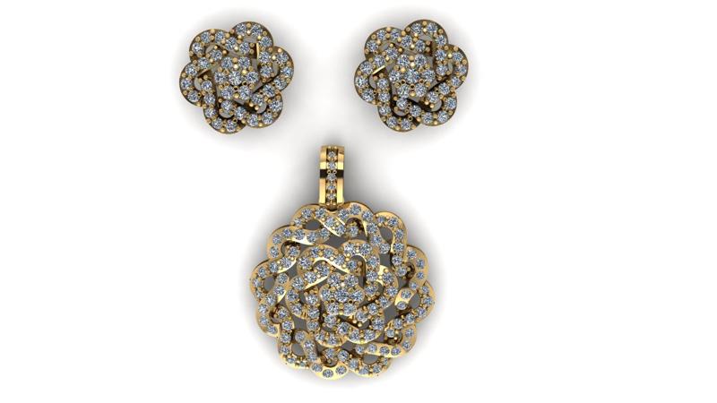 rose shape nacklace 3d printable modle