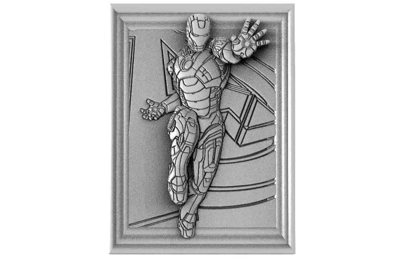 Iron man Bas-relief cnc