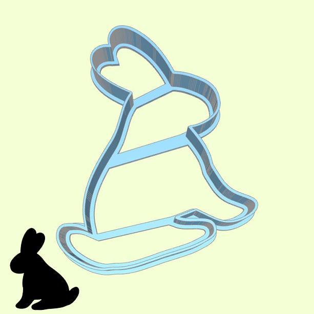 Easter (pascha) cookie cutters - easter bunny  (style 6)