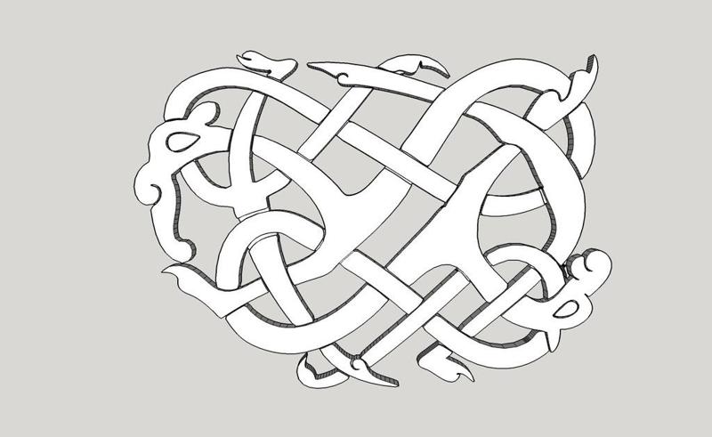 Viking pendant Urnes Style