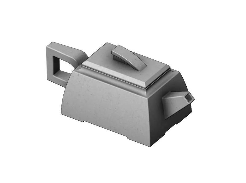 Traditional rectangular tea pot