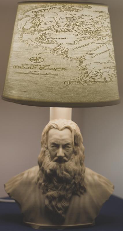 Gandalf lamp with litho