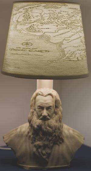 Gandalf lamp with litho