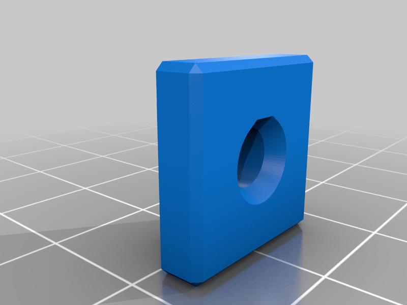 9.5mm Square Hole M5 Screw Insert (License Plate, etc, inc Fiat 500/500ee)