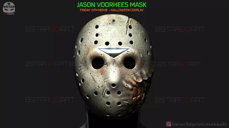 Jason Voorhees Mask  - Horror Halloween - Friday 13th Movie 1988