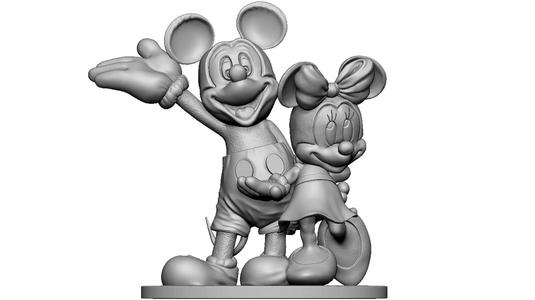 Mickey and Minnie mouse for 3D print