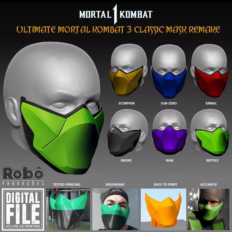 MORTAL KOMBAT 1 - ULTIMATE MK3 CLASSIC NINJA MASK FOR COSPLAY