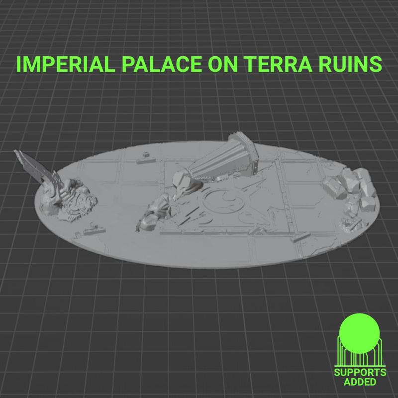 170x105 mm Imperial Knight Ruins topper base