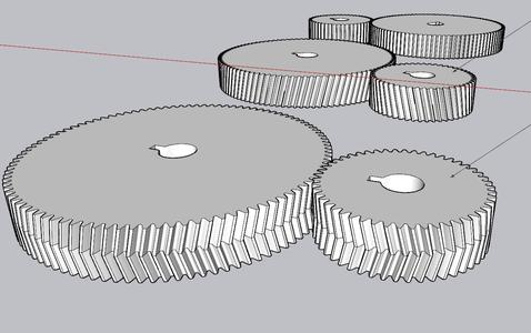 Gear set with Ratio 1:2