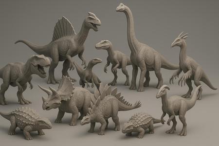 🦖 Pack of 10 Dinosaurs