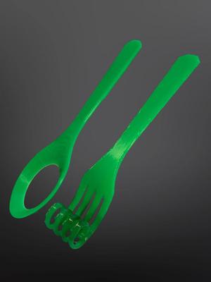 🎉 Diet Cutlery STL - Funny diet cutlery set as 3D print file (fork & spoon)
