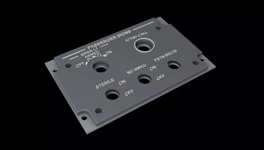 EMBRAER E1 OVERHEAD - PASSENGER SIGNS PANEL