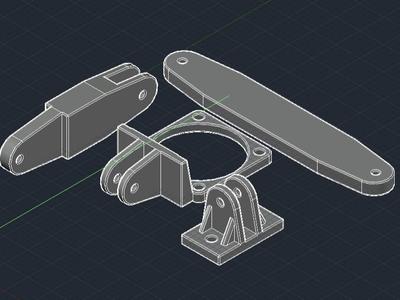40mm fan bracket triaxial or freely adjustable
