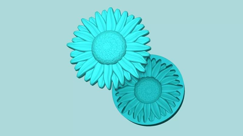 Sunflower 06 - Silicone Mold Maker - Template
