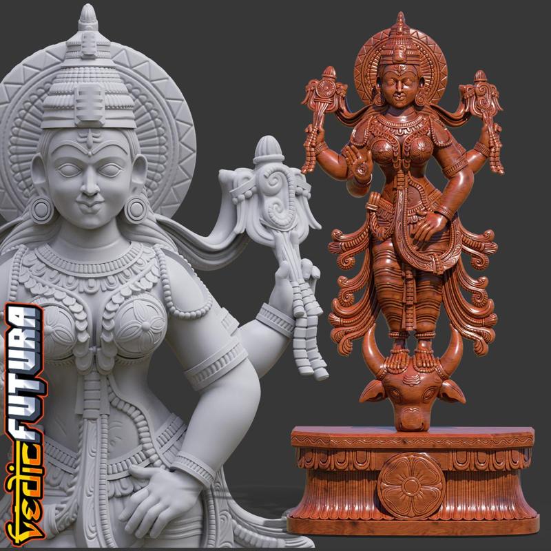 Mahishasura Mardini – Wood Carving Style