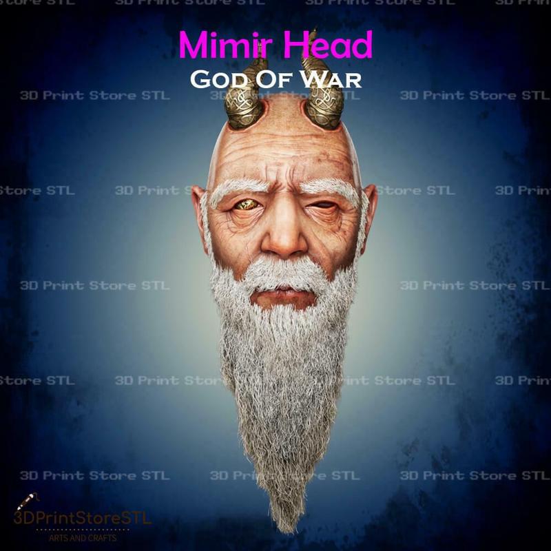 Mimir Head From God of War - Fan Art 3D print model