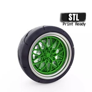 High detail Wheel 3d model STL files for Scaled Tire Rims