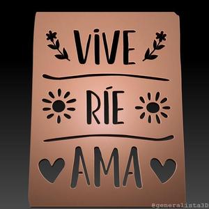 Vive Rie Ama cuadro imprimible