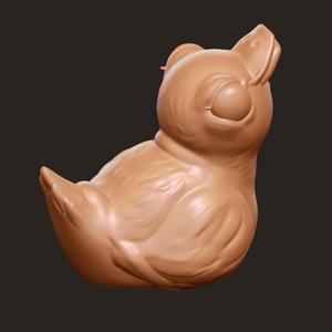 Cute Duck Sitting Sculpt