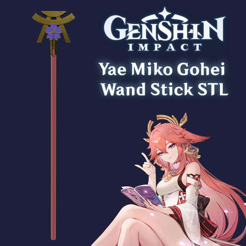 Yae Miko Gohei Wand Stick Genshin Impact