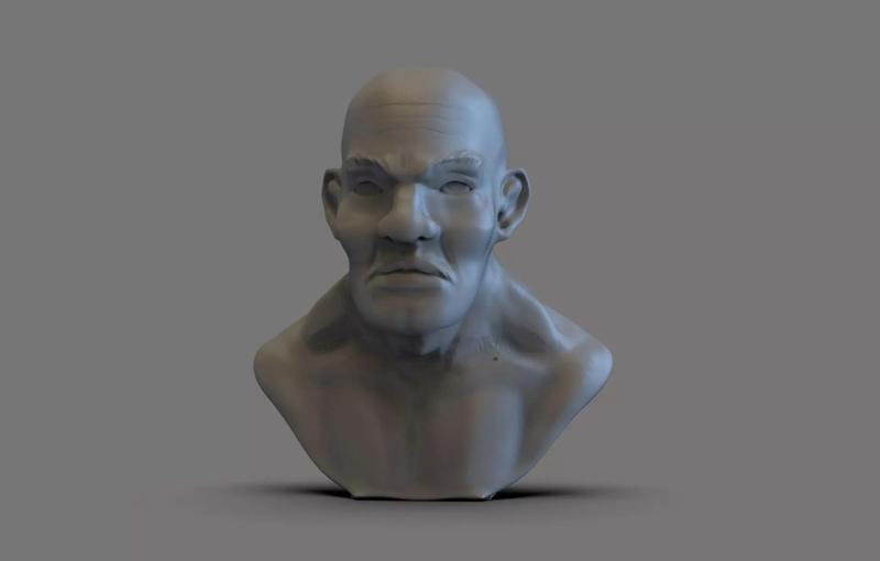 Strong man bust