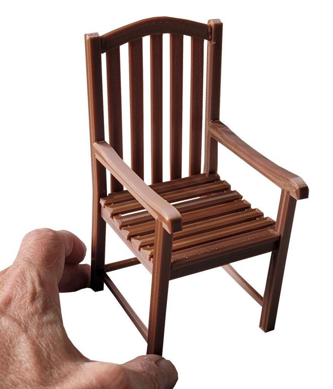 Realistic wooden chair