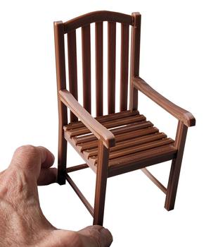 Realistic wooden chair