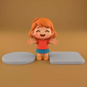 Cute Baby Hug Figurine STL Circular Rectangular Base