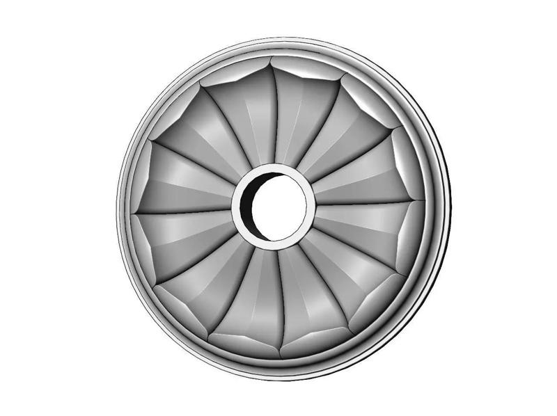 Curved faceted classic 450mm ceiling medalion rosette relief