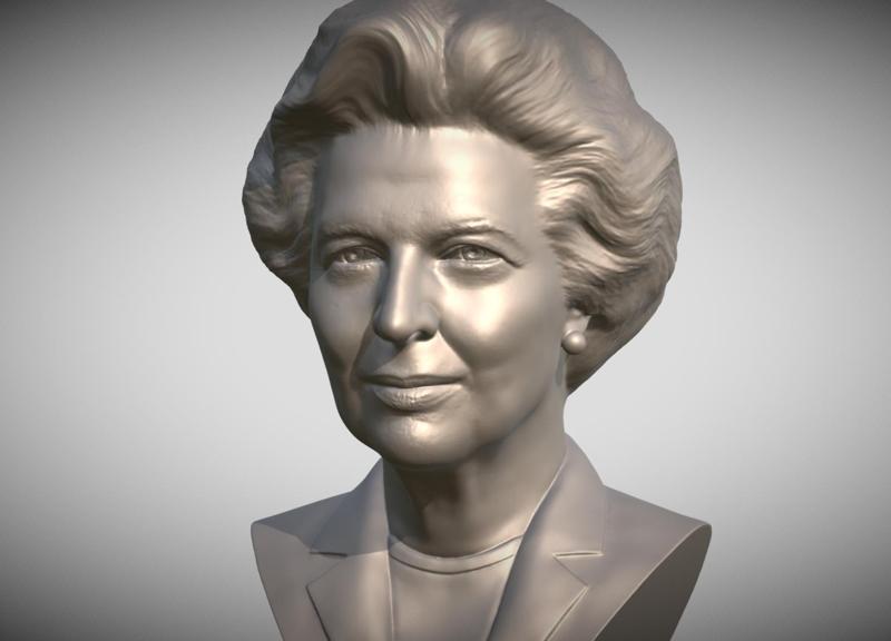 Margaret Thatcher bust for 3D printing